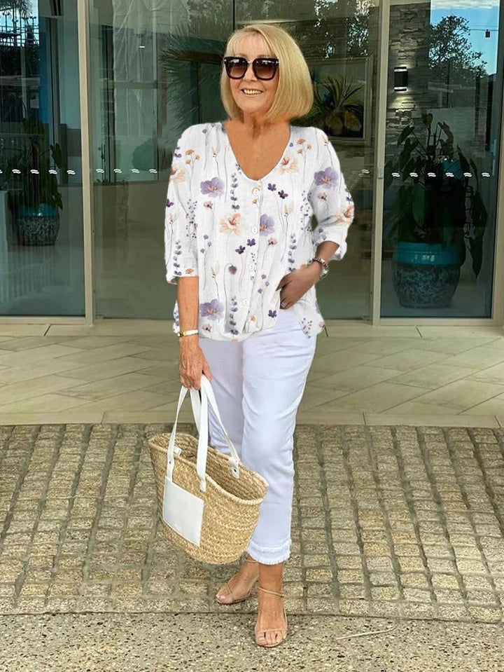 Hilary | Three-Quarter Sleeve Blouse