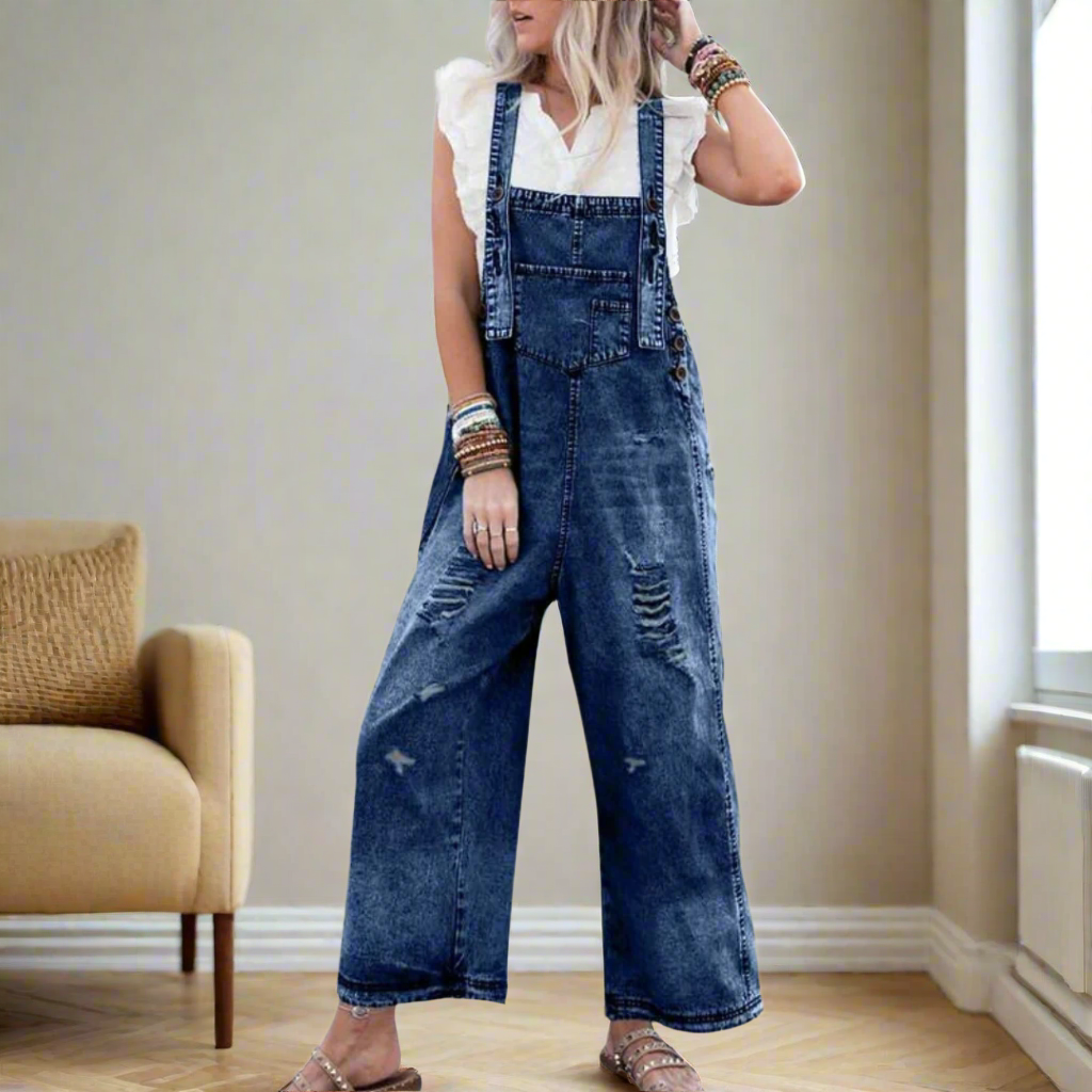 CARMELITA™ – Vintage Wash Adjustable Jumpsuit