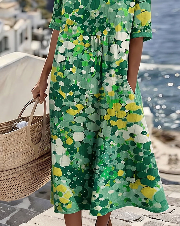 Kathleen | Elegant Floral Summer Midi Dress