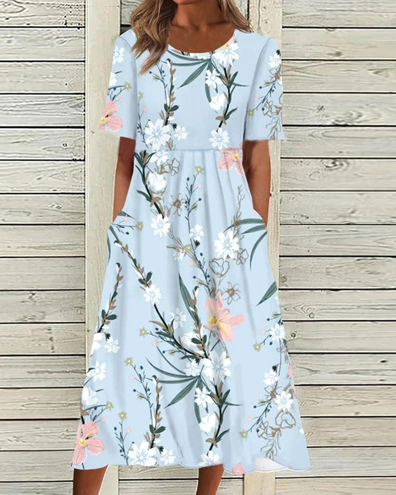 Alberta | Printed Floral Midi Dress