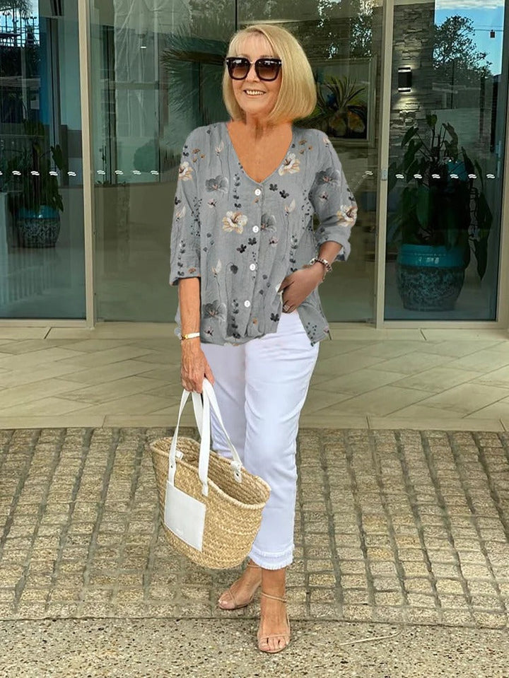 Hilary | Three-Quarter Sleeve Blouse