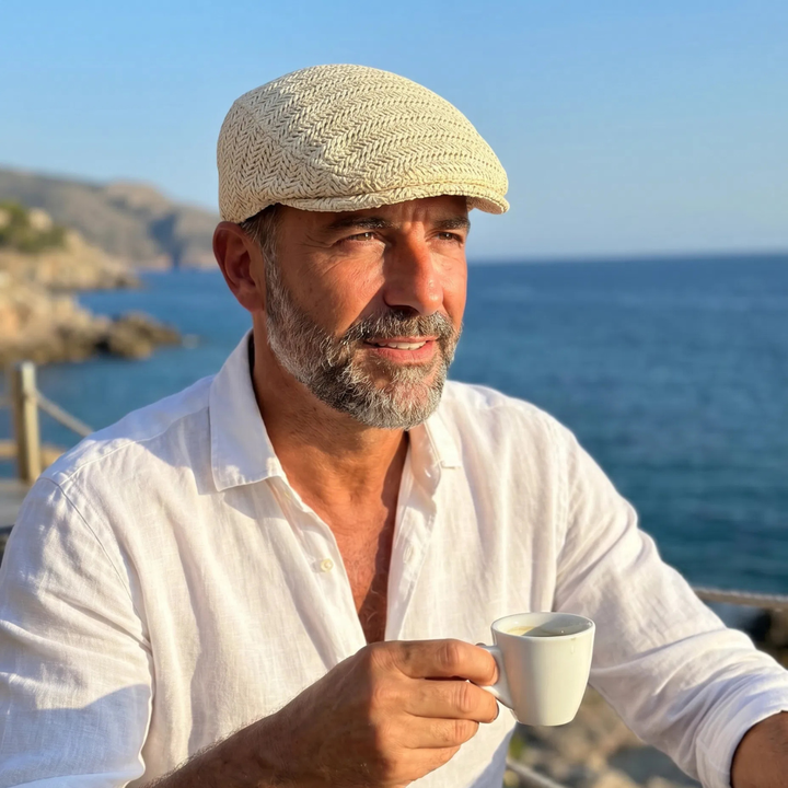 Peter | Classic Straw Flat Cap