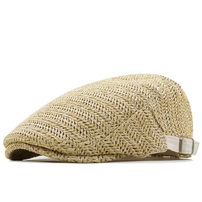 Peter | Classic Straw Flat Cap