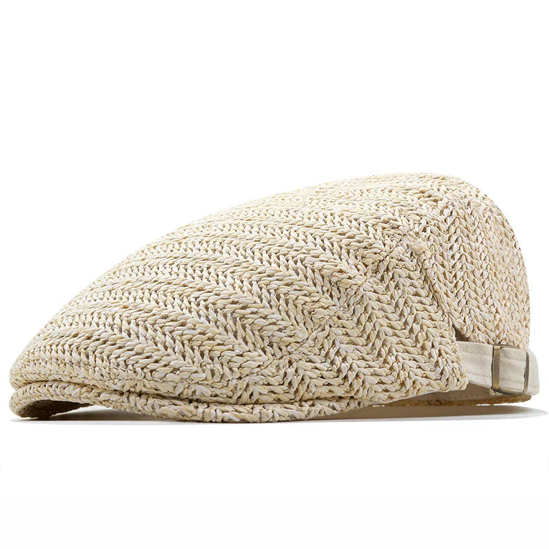 Peter | Classic Straw Flat Cap