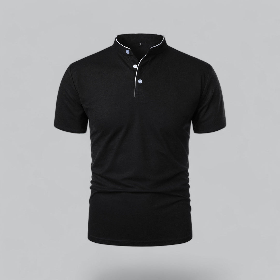 David | Collarless Polo Shirt