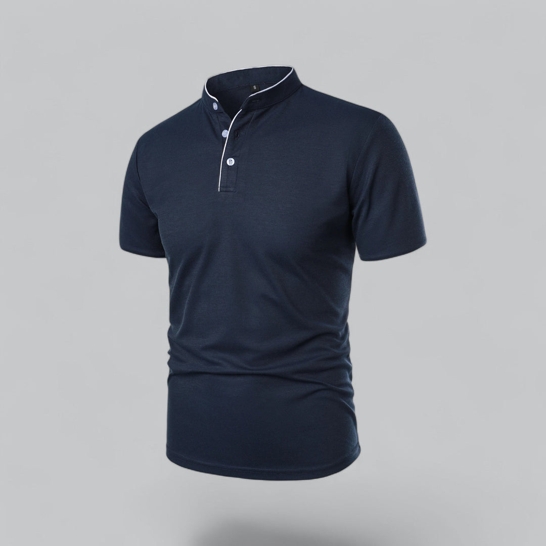 David | Collarless Polo Shirt