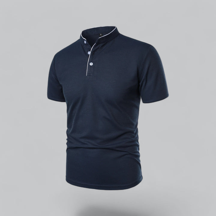 David | Collarless Polo Shirt