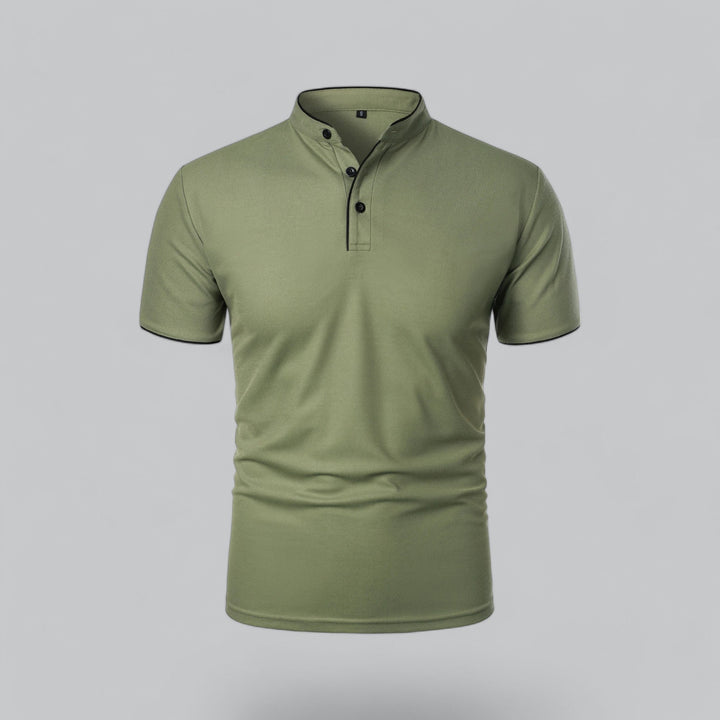 David | Collarless Polo Shirt