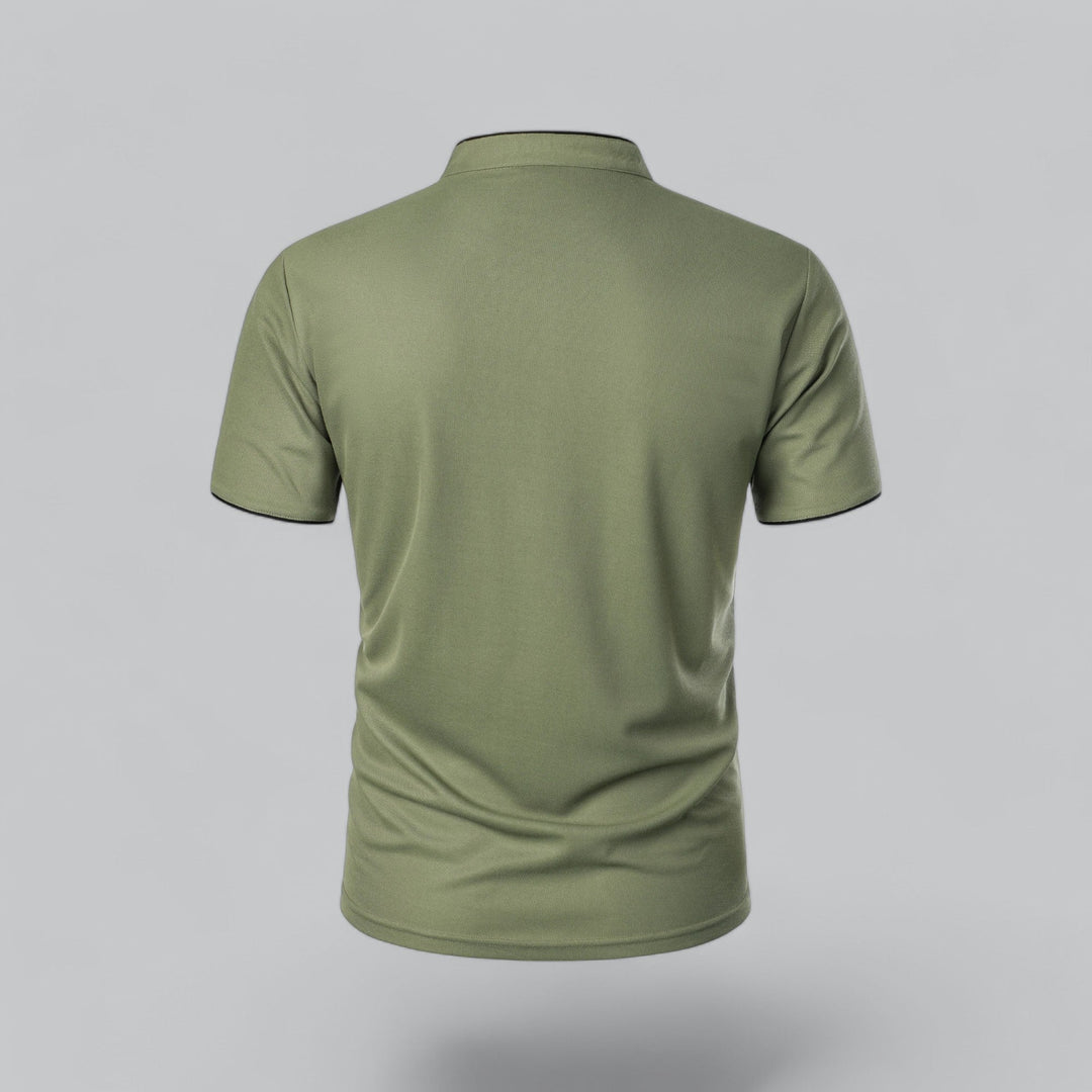 David | Collarless Polo Shirt