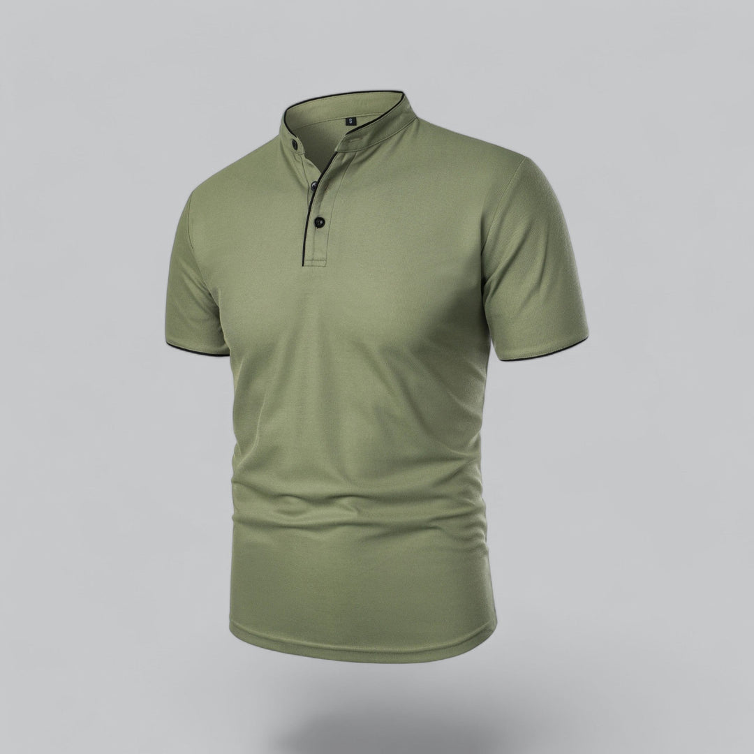 David | Collarless Polo Shirt