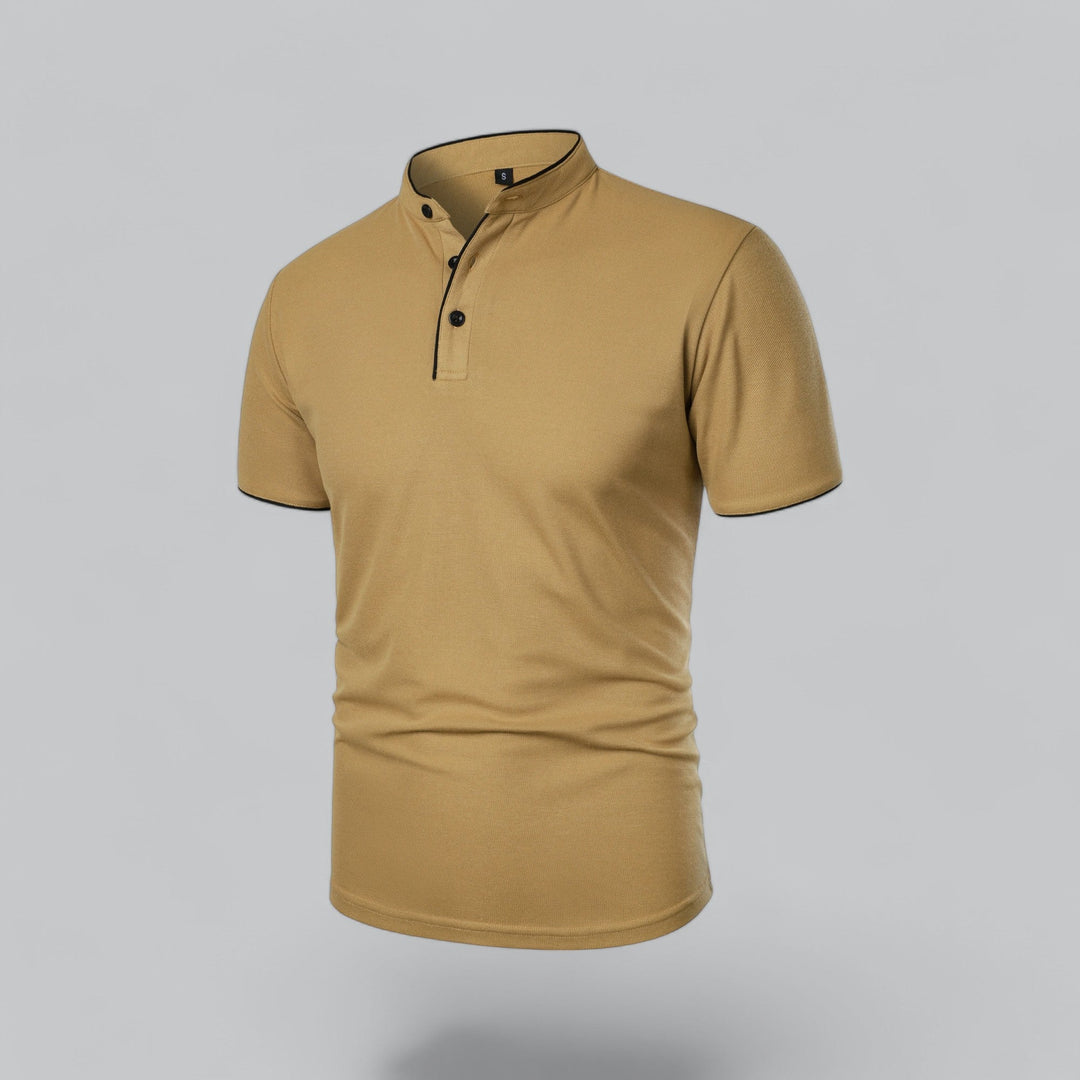 David | Collarless Polo Shirt