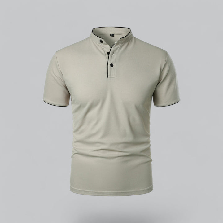 David | Collarless Polo Shirt