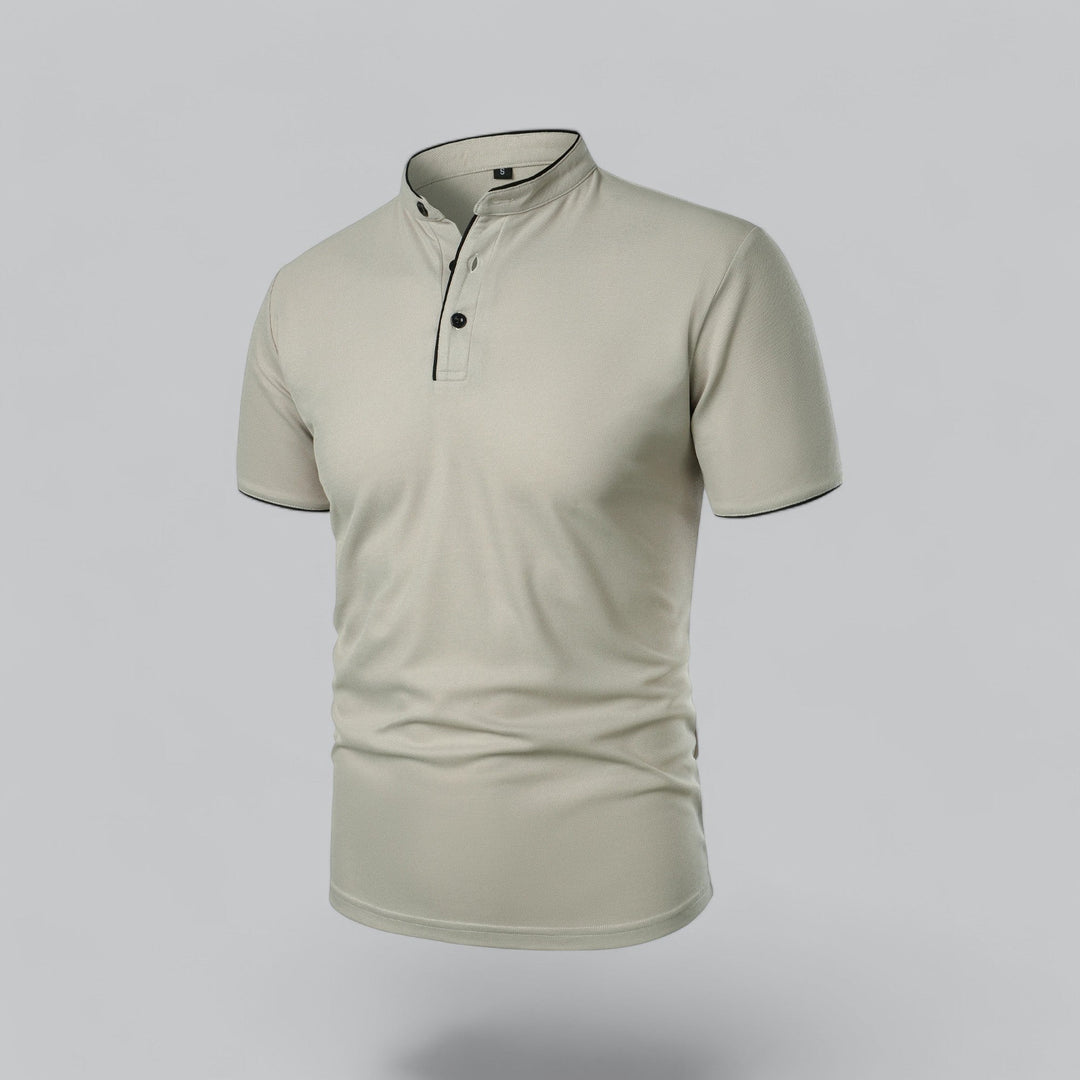 David | Collarless Polo Shirt