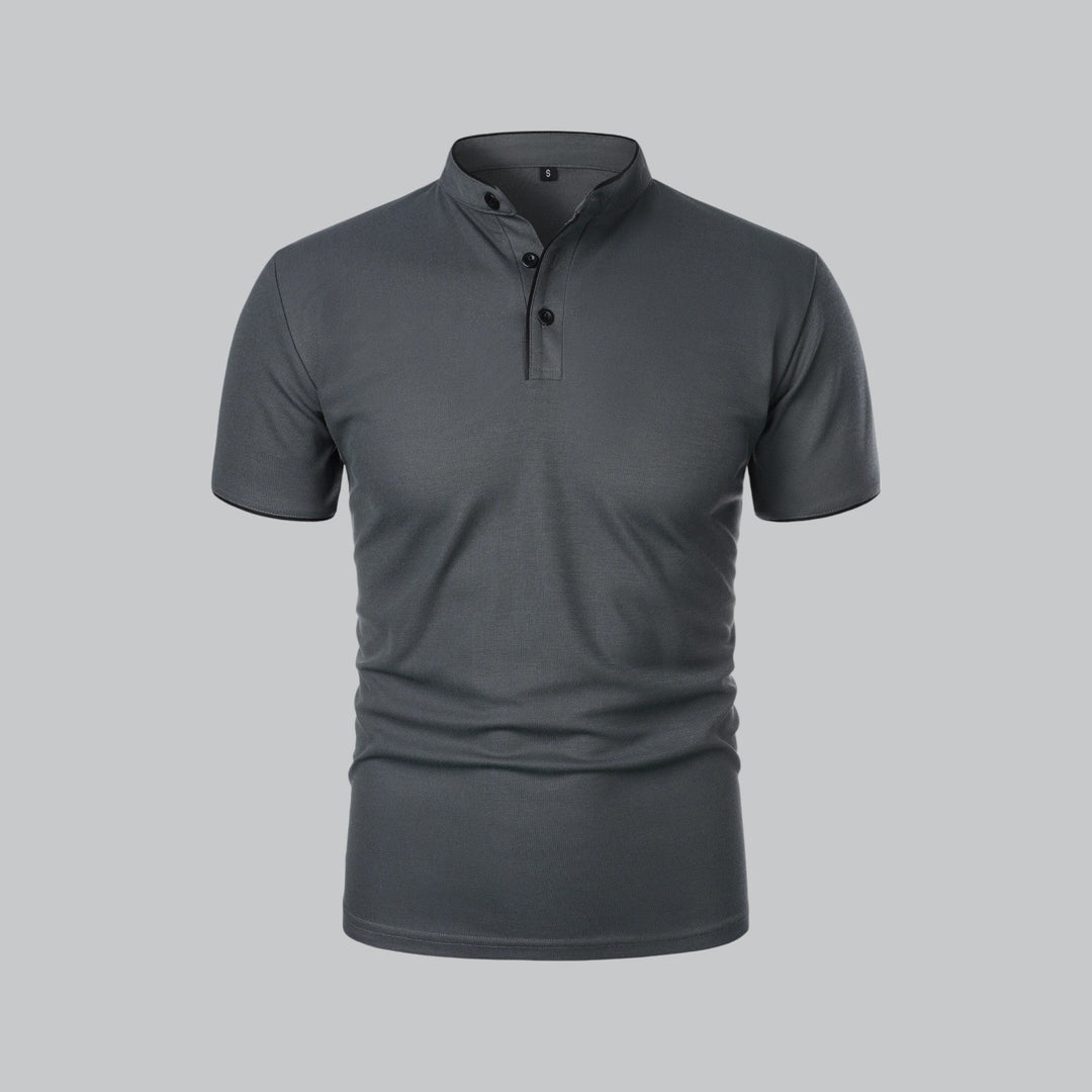 David | Collarless Polo Shirt