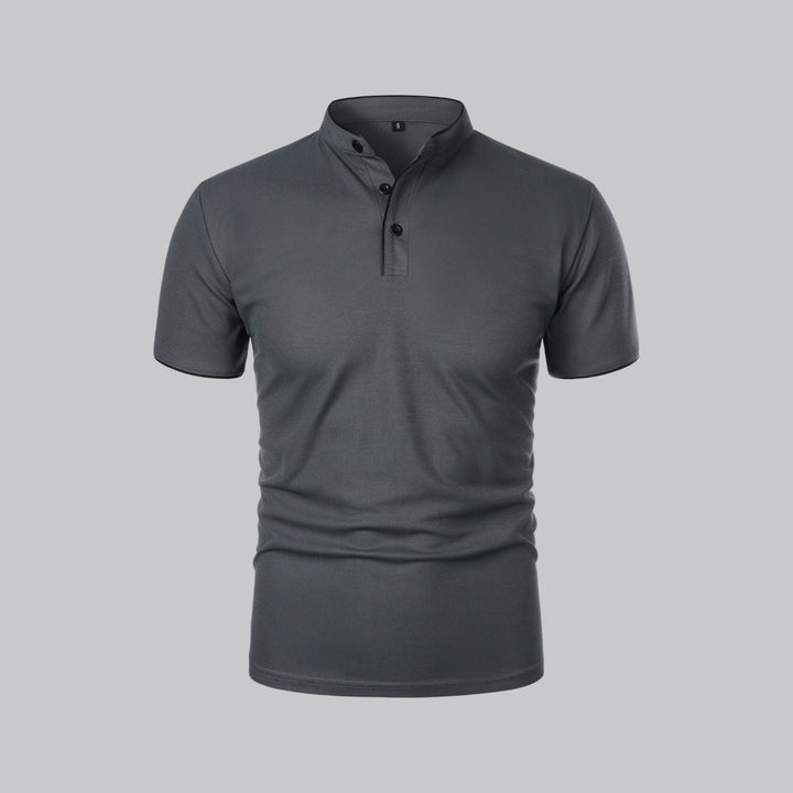 David | Collarless Polo Shirt