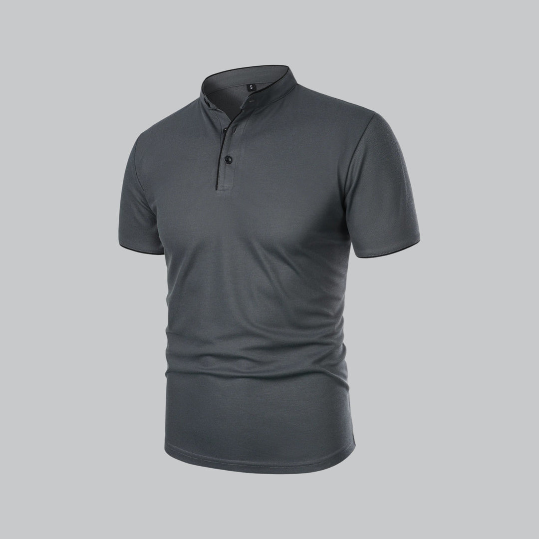 David | Collarless Polo Shirt