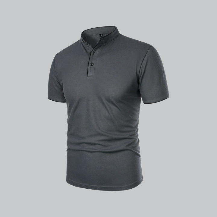 David | Collarless Polo Shirt