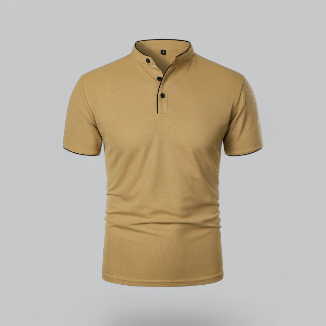 David | Collarless Polo Shirt
