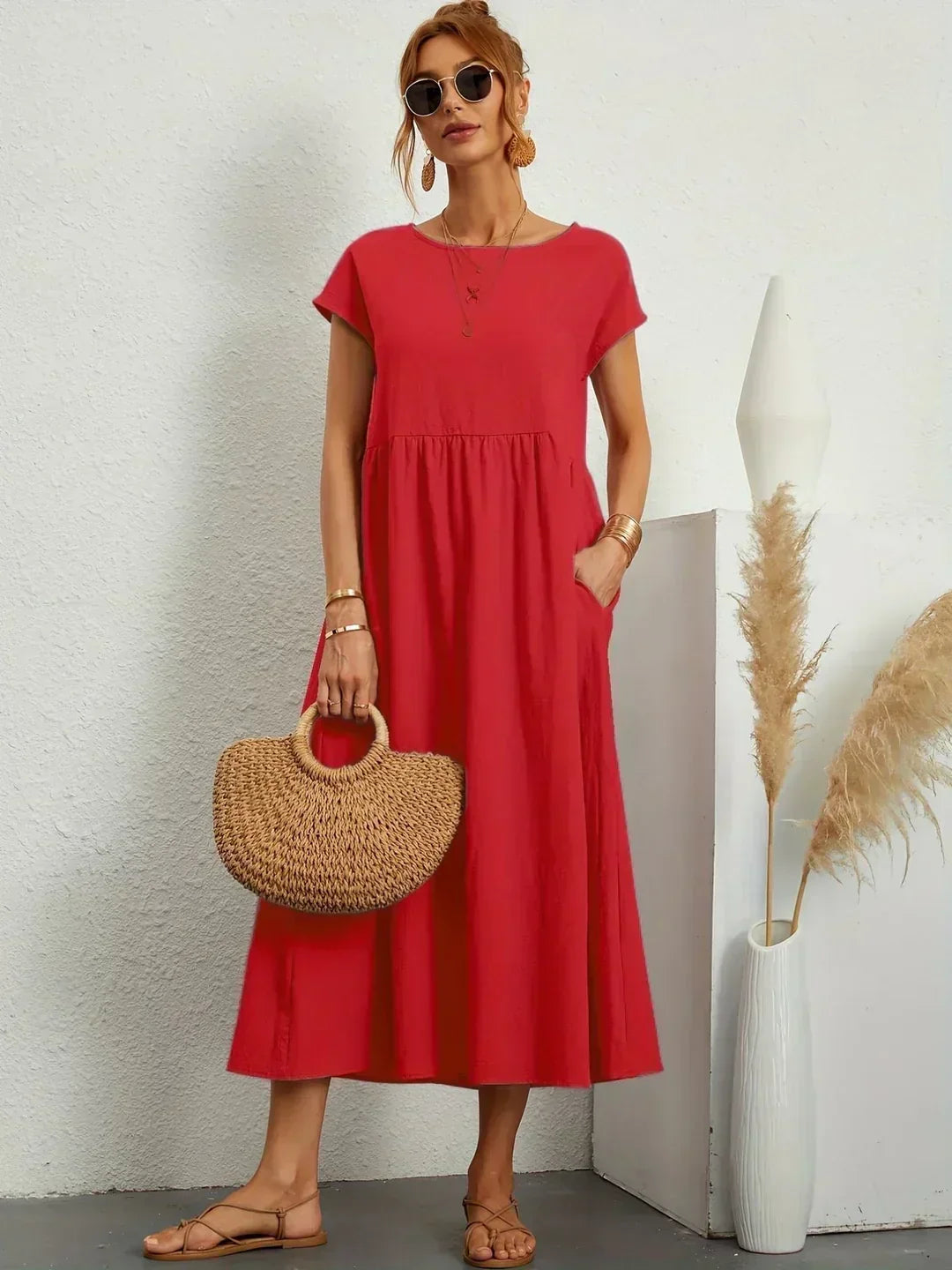 Diana | Fluid Midi Dress Timeless Elegance
