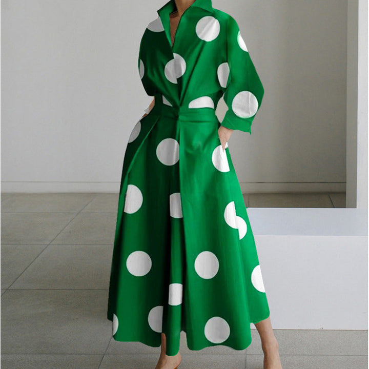 SOFER™ - Elegant Front Wrap Collared Maxi Dress