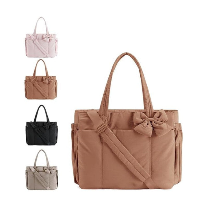 MARVA™ - Women’s Crush Bow Compact Tote Bag Cute Puffy Handbag