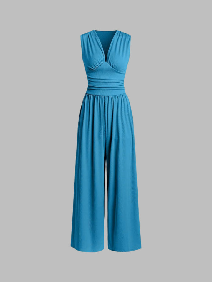 MUTYA™ – Chic Sleeveless Wide-Leg Jumpsuit
