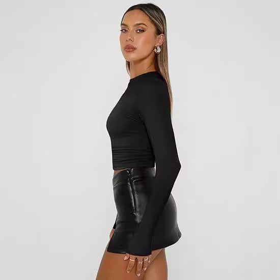 JIHYO™ - Casual Long Sleeve Round Neck Top