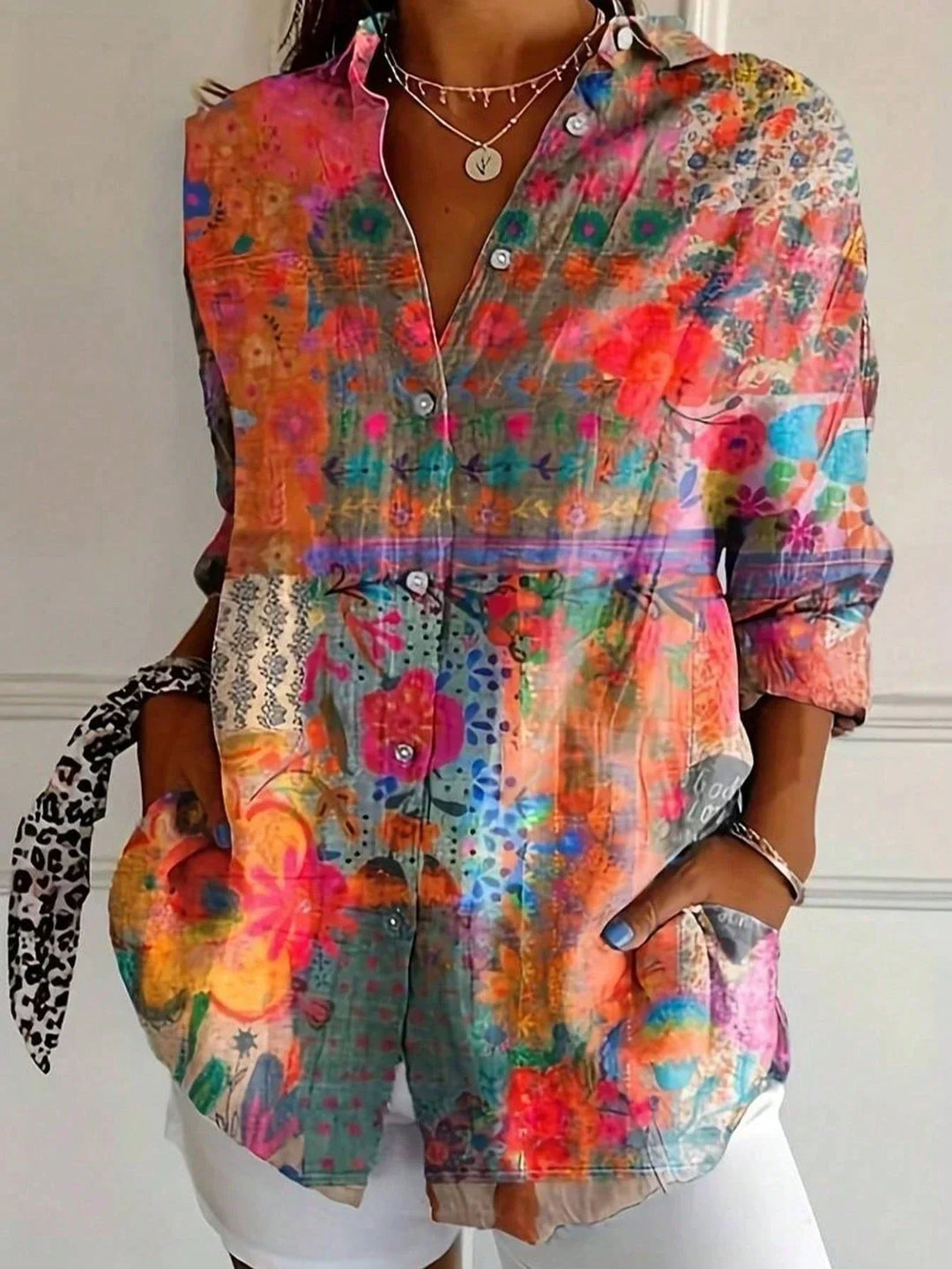 Dorothy | Colourful Blouse with Playful Print