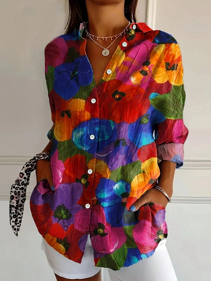 Dorothy | Colourful Blouse with Playful Print