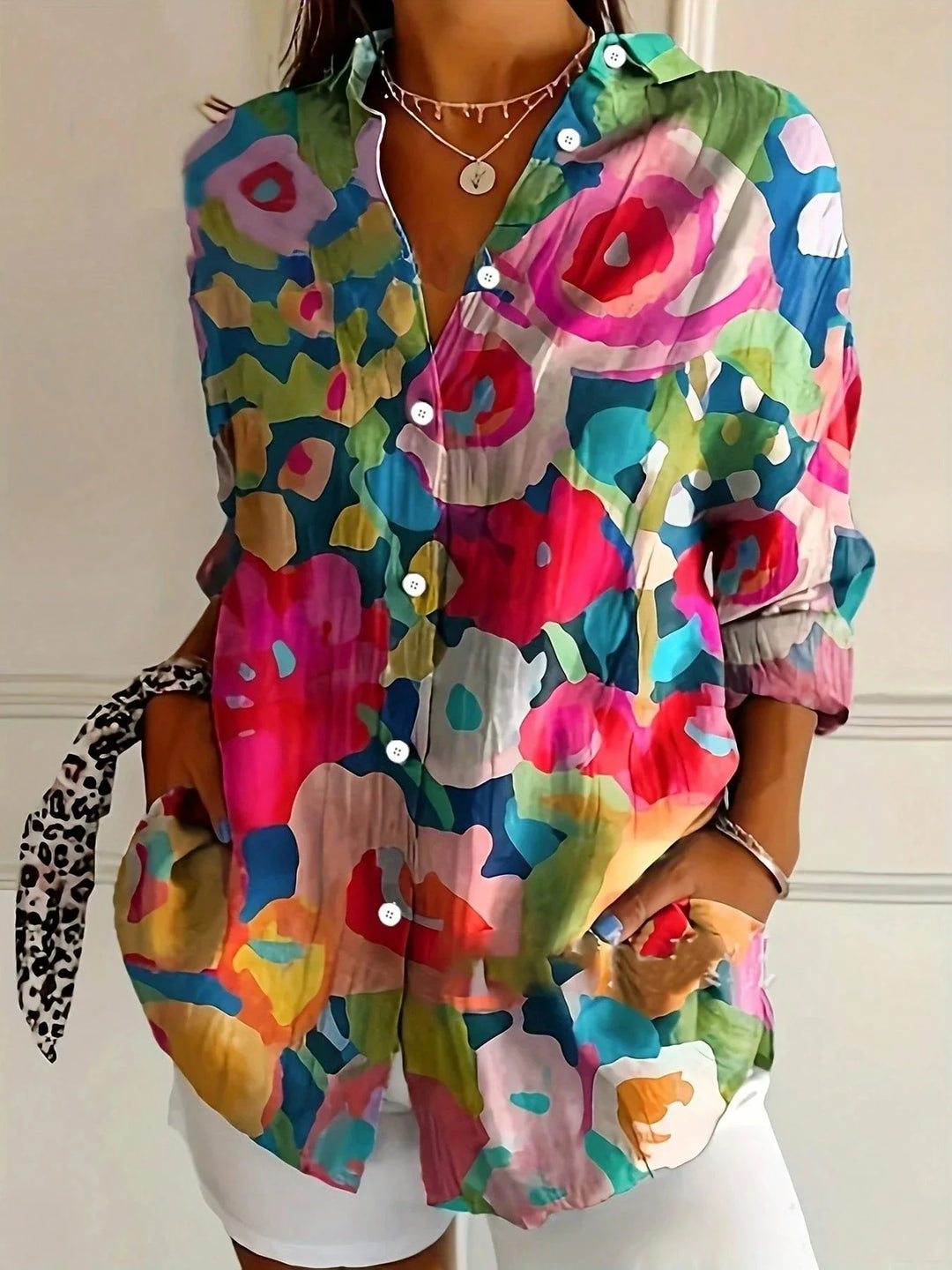 Dorothy | Colourful Blouse with Playful Print