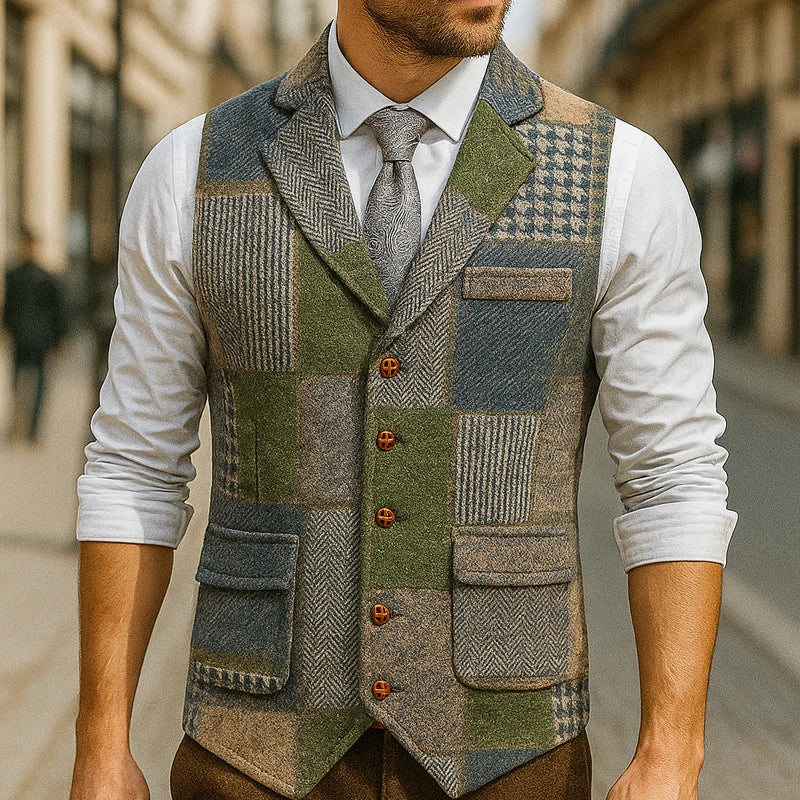 John | Checked Men's Gilet