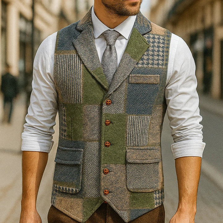 John | Checked Men's Gilet
