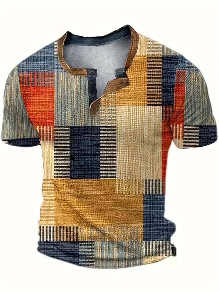 Stephen | Short Sleeve Patchwork Shirt