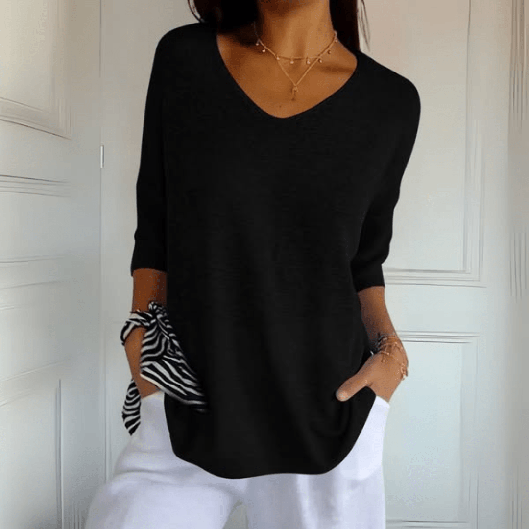 Constance | Knitted V-Neck Top