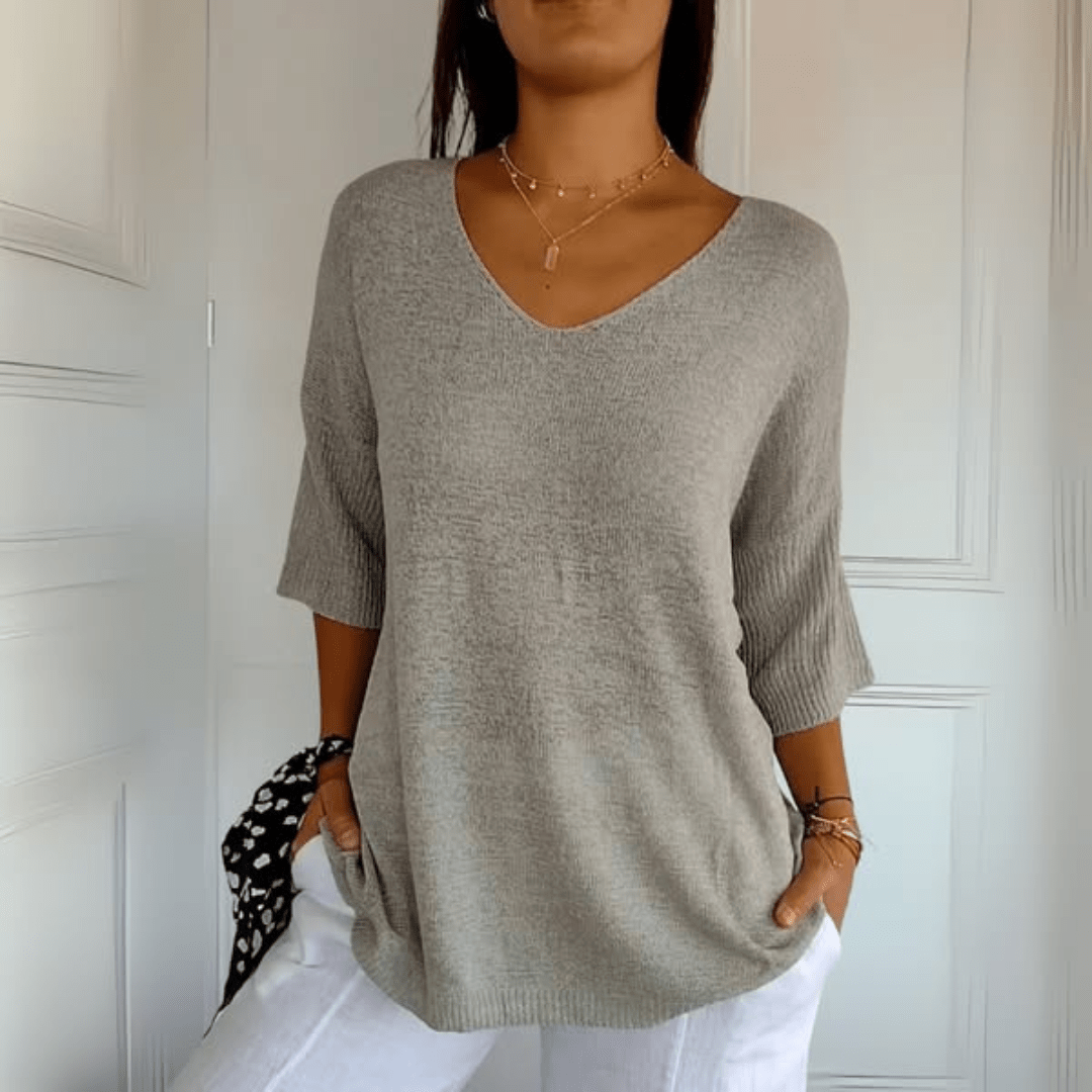 Constance | Knitted V-Neck Top