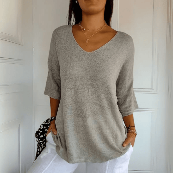 Constance | Knitted V-Neck Top