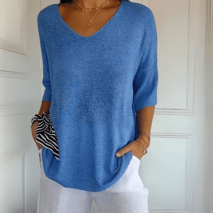 Constance | Knitted V-Neck Top