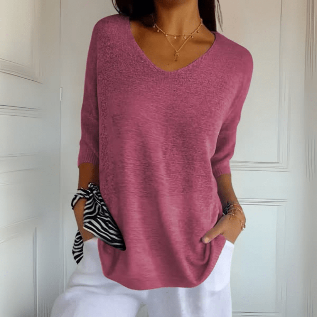 Constance | Knitted V-Neck Top