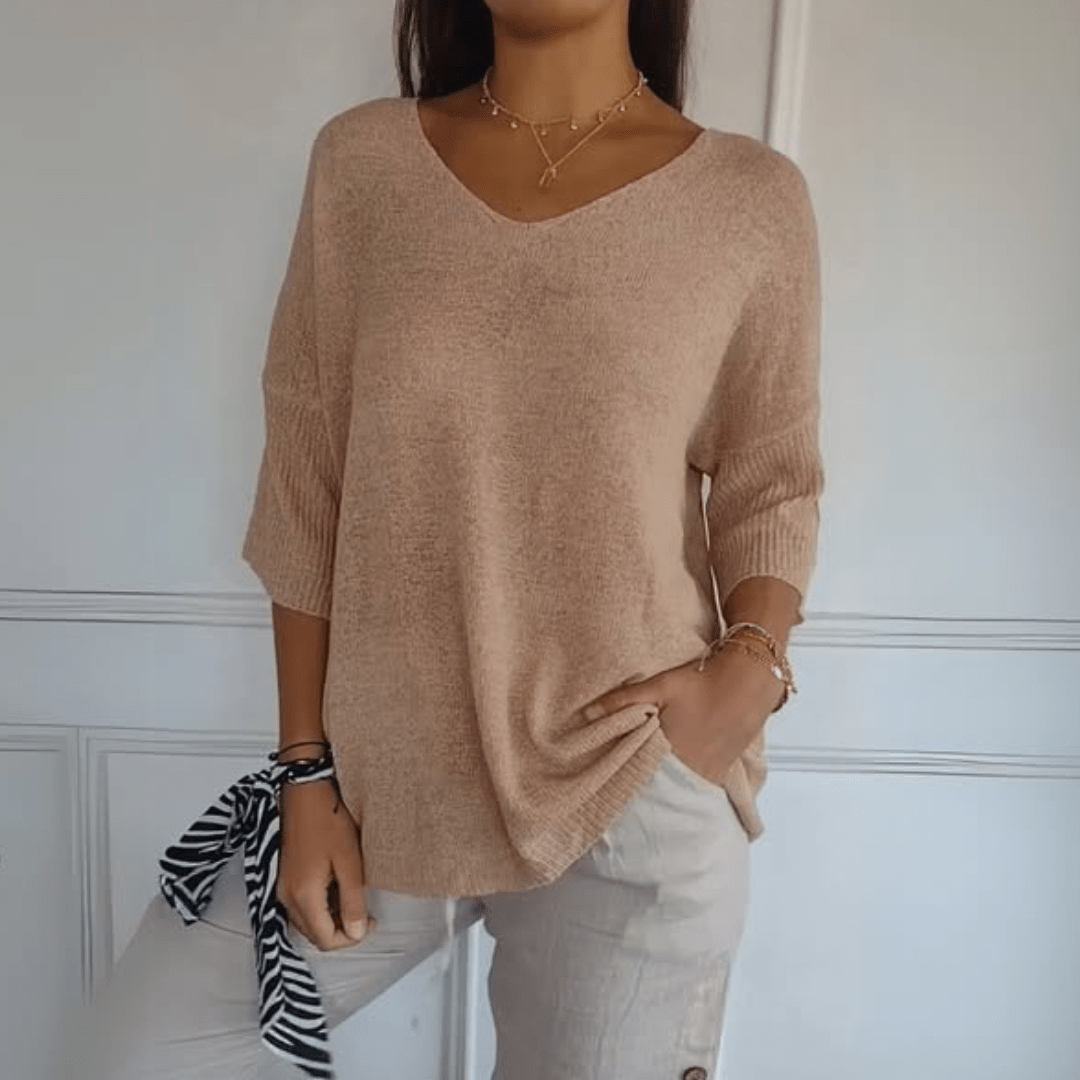 Constance | Knitted V-Neck Top