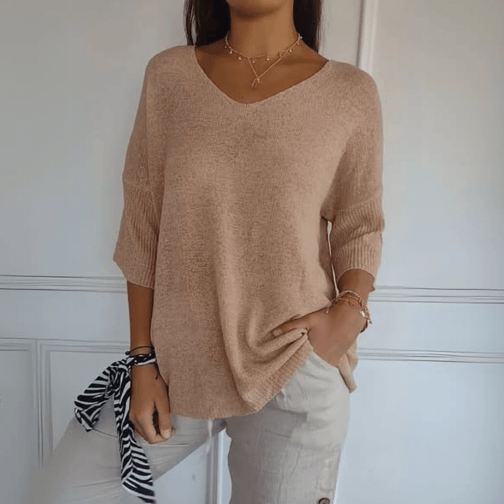 Constance | Knitted V-Neck Top
