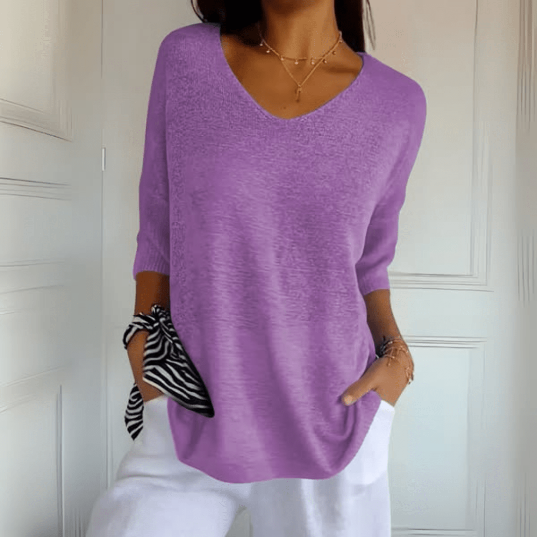 Constance | Knitted V-Neck Top
