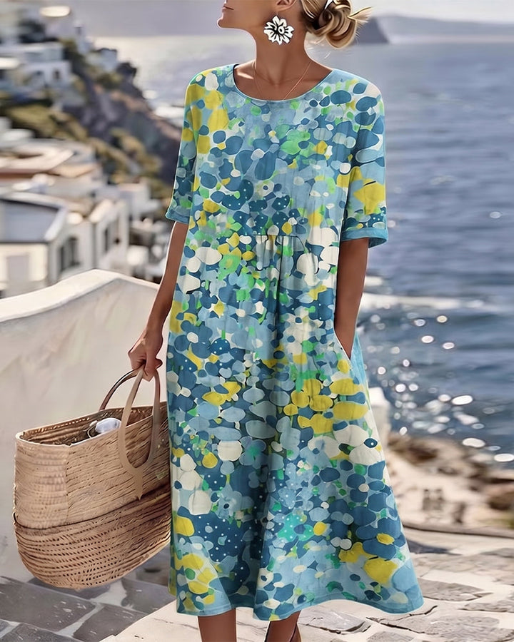 Kathleen | Elegant Floral Summer Midi Dress