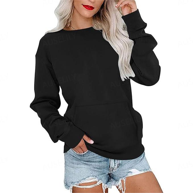 ERMA™ - Women's Lightweight Crewneck Hoodless Sweatshirt
