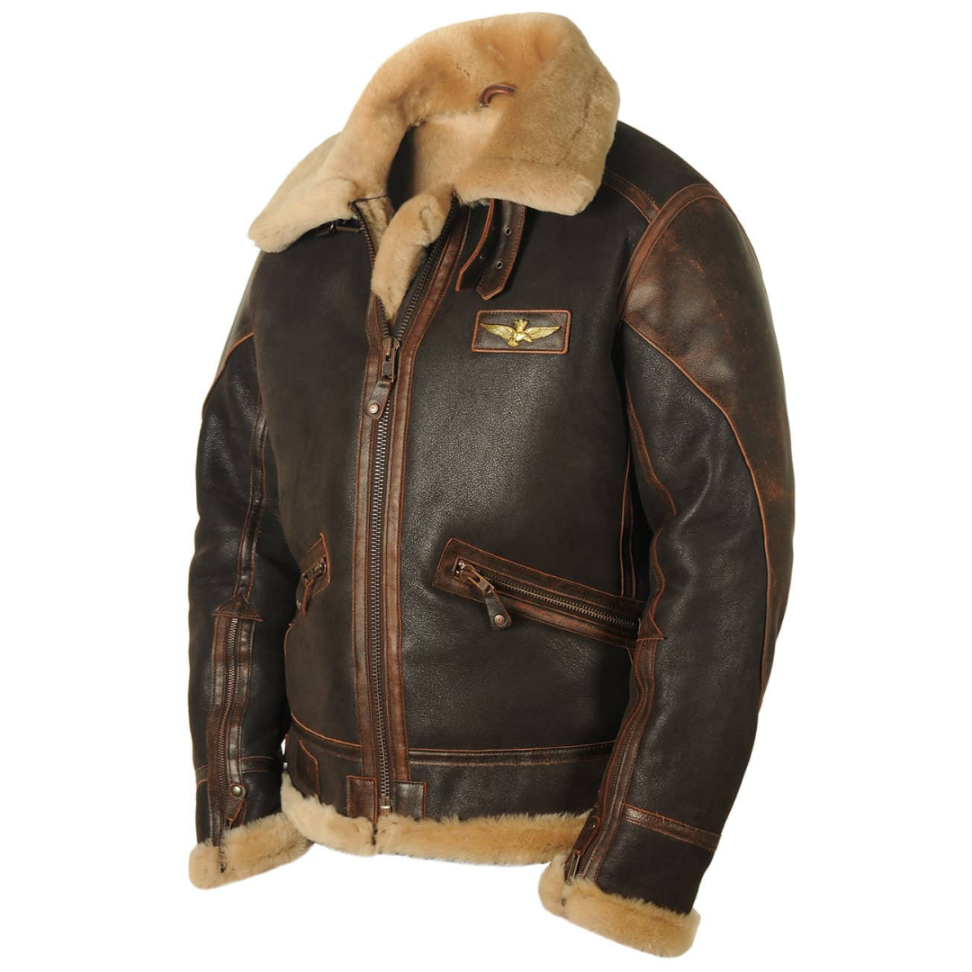 Men's Classic Bomber Jacket with Comfortable Fit Brown