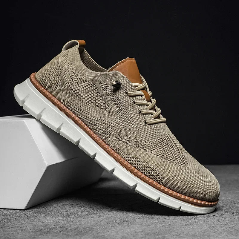 Men's Comfortable Breathable Shoes with Ergonomic Fit Beige
