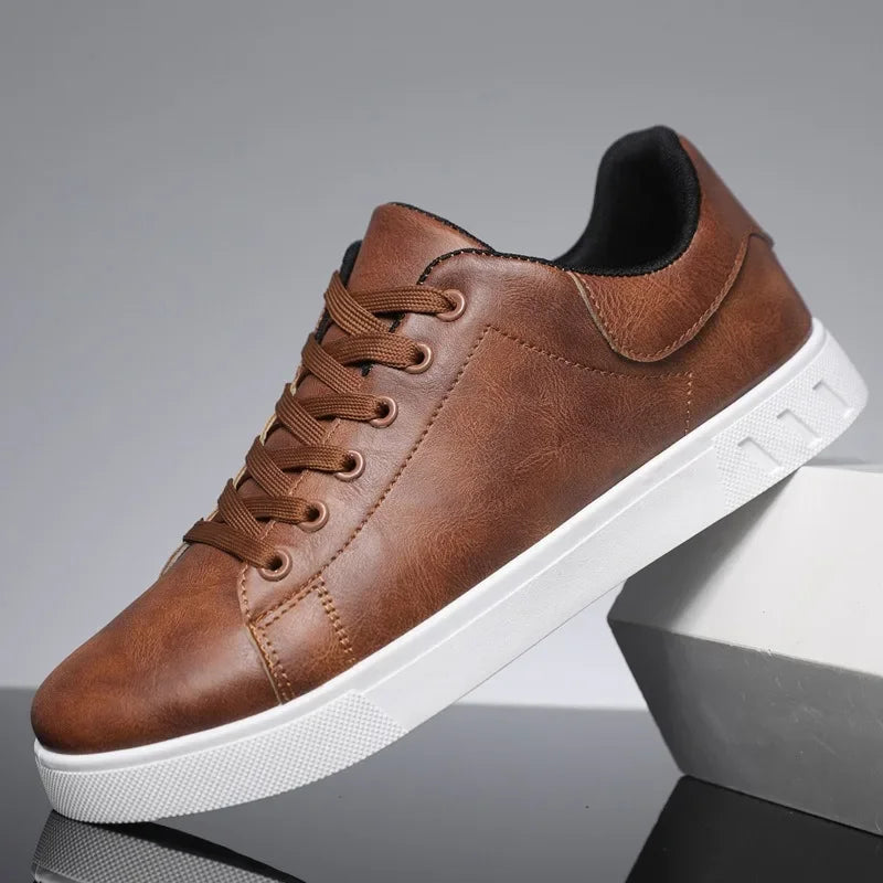 Men's Smart Casual Lace-Up Shoes with Sleek Profile Brown