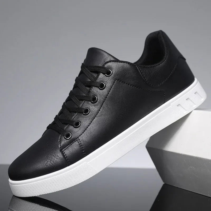 Men's Smart Casual Lace-Up Shoes with Sleek Profile Black