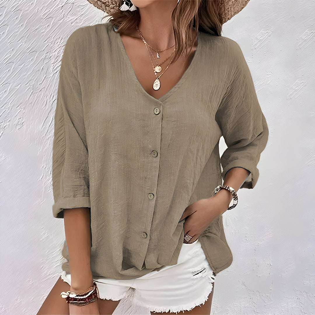 Vivienne | Relaxed Button Up Blouse