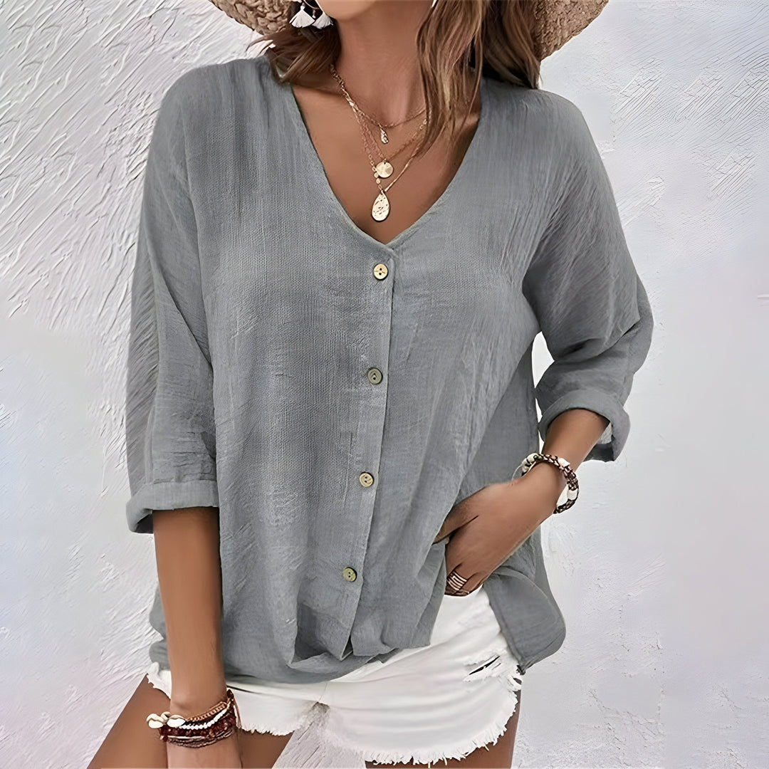 Vivienne | Relaxed Button Up Blouse