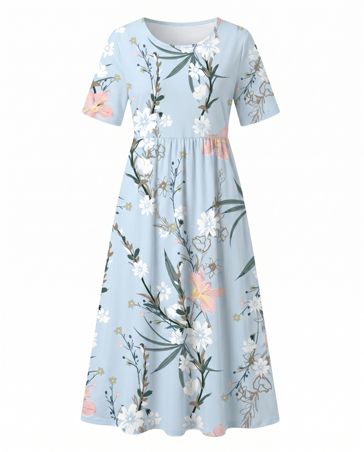 Alberta | Printed Floral Midi Dress